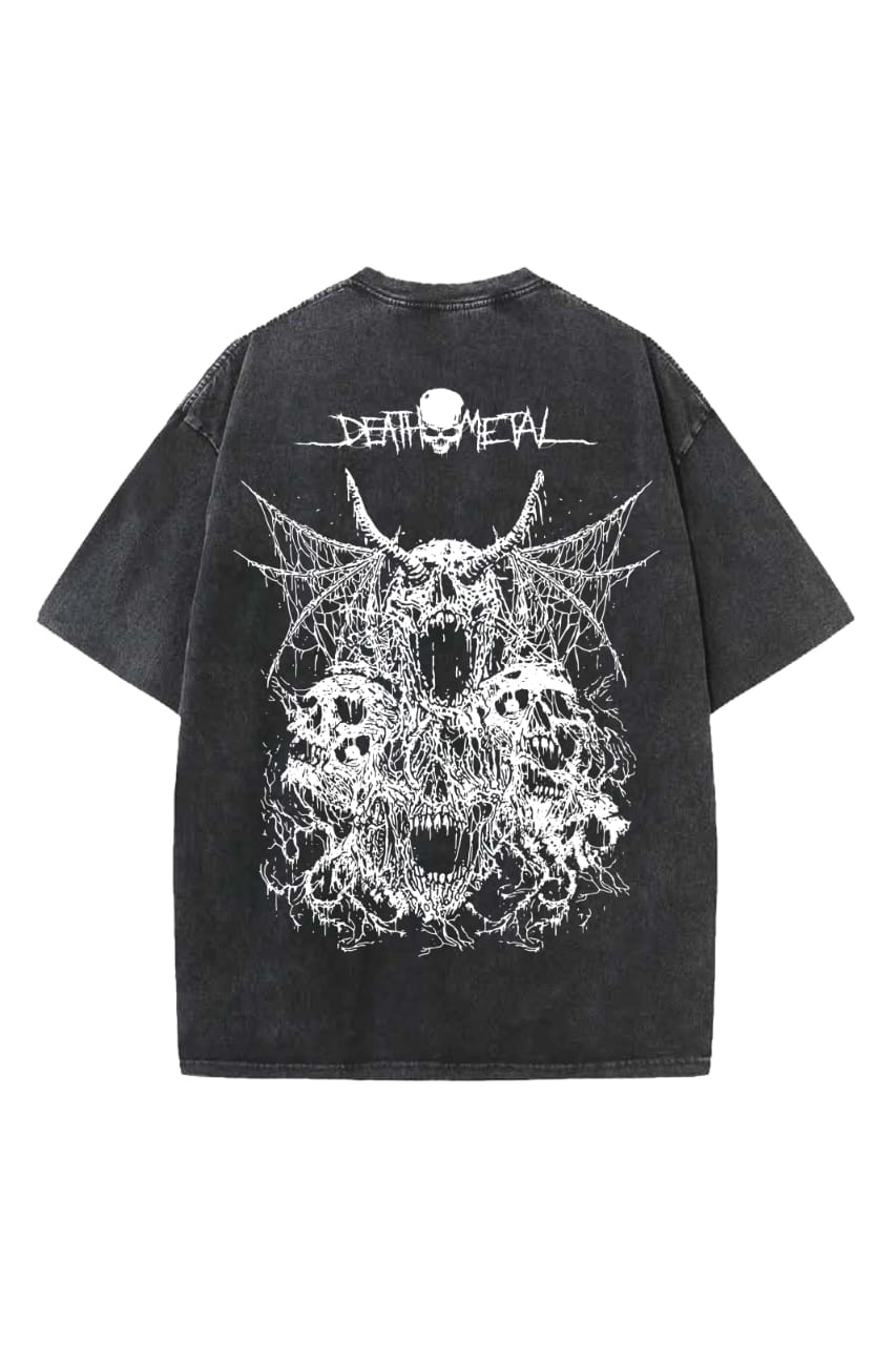 Oversized Metal Band T Shirts Death Metal Designed Vintage