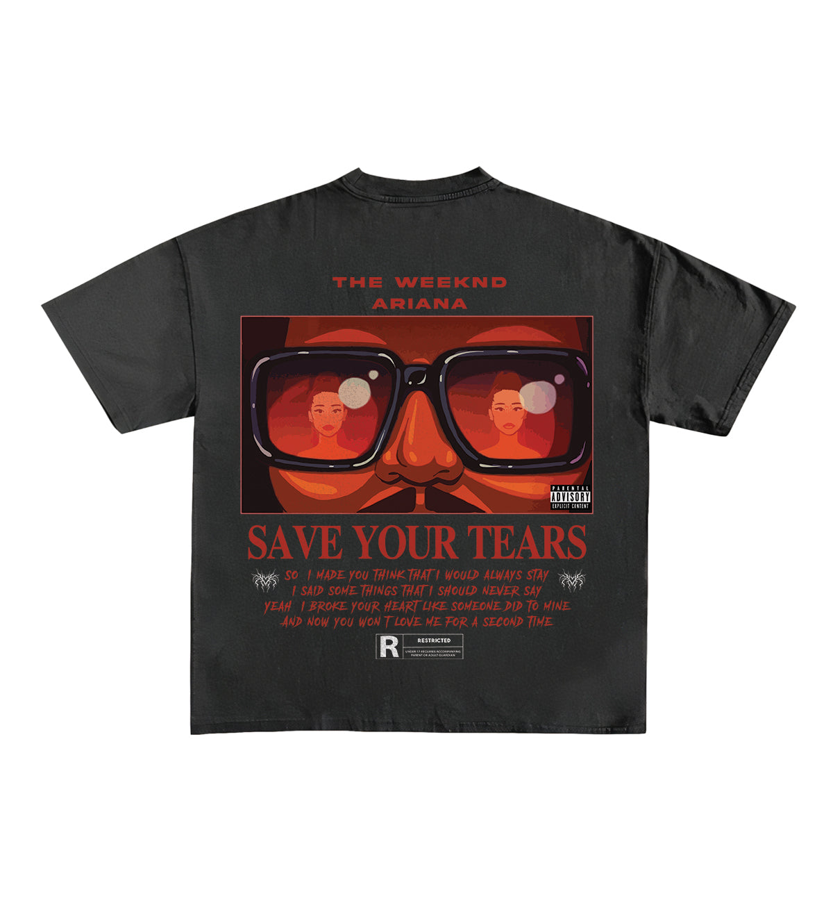 Save Your Tears Designed Oversized Tee