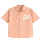 Peach Creator Stripe Oversized Shirt