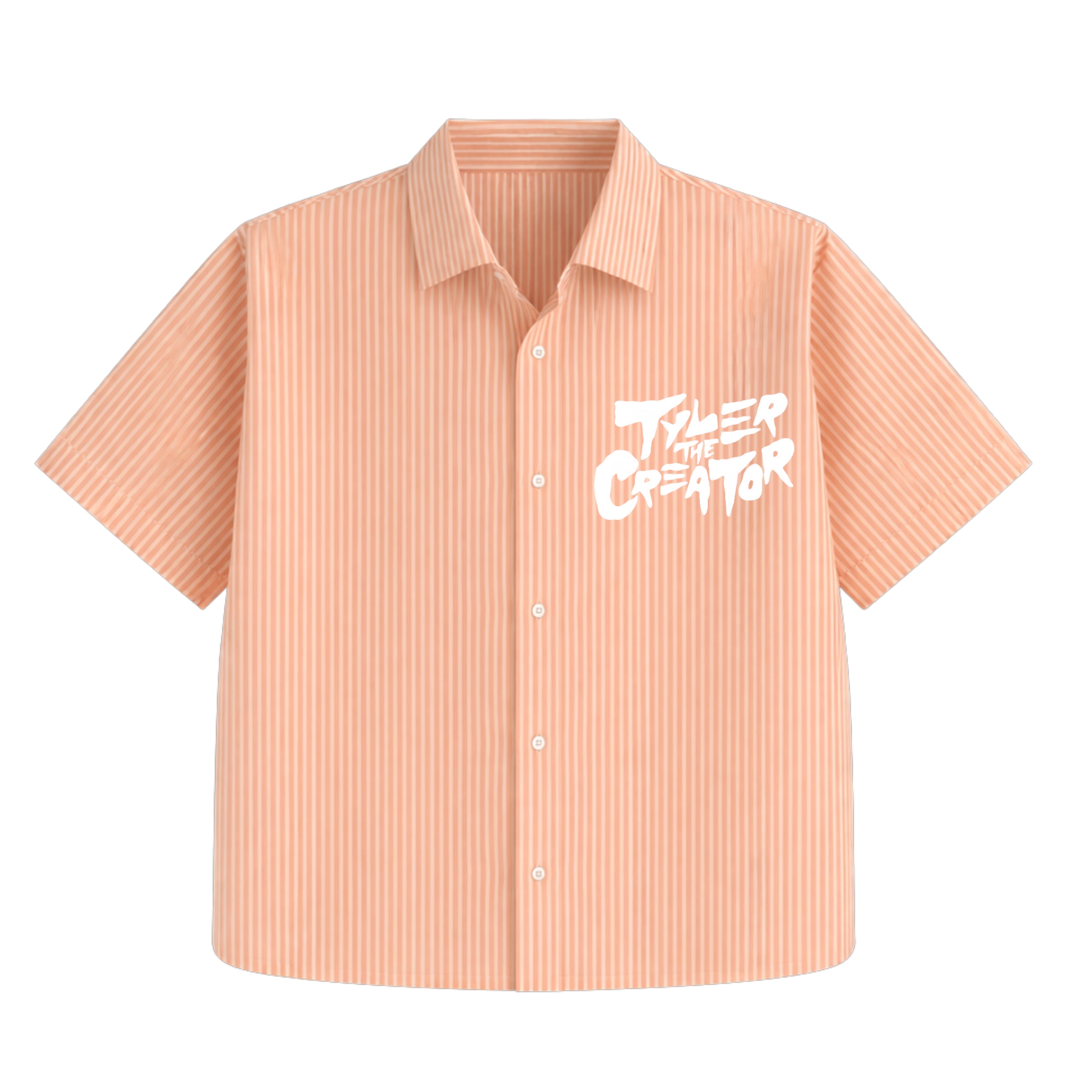 Peach Creator Stripe Oversized Shirt
