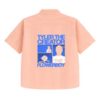 Peach Creator Stripe Oversized Shirt