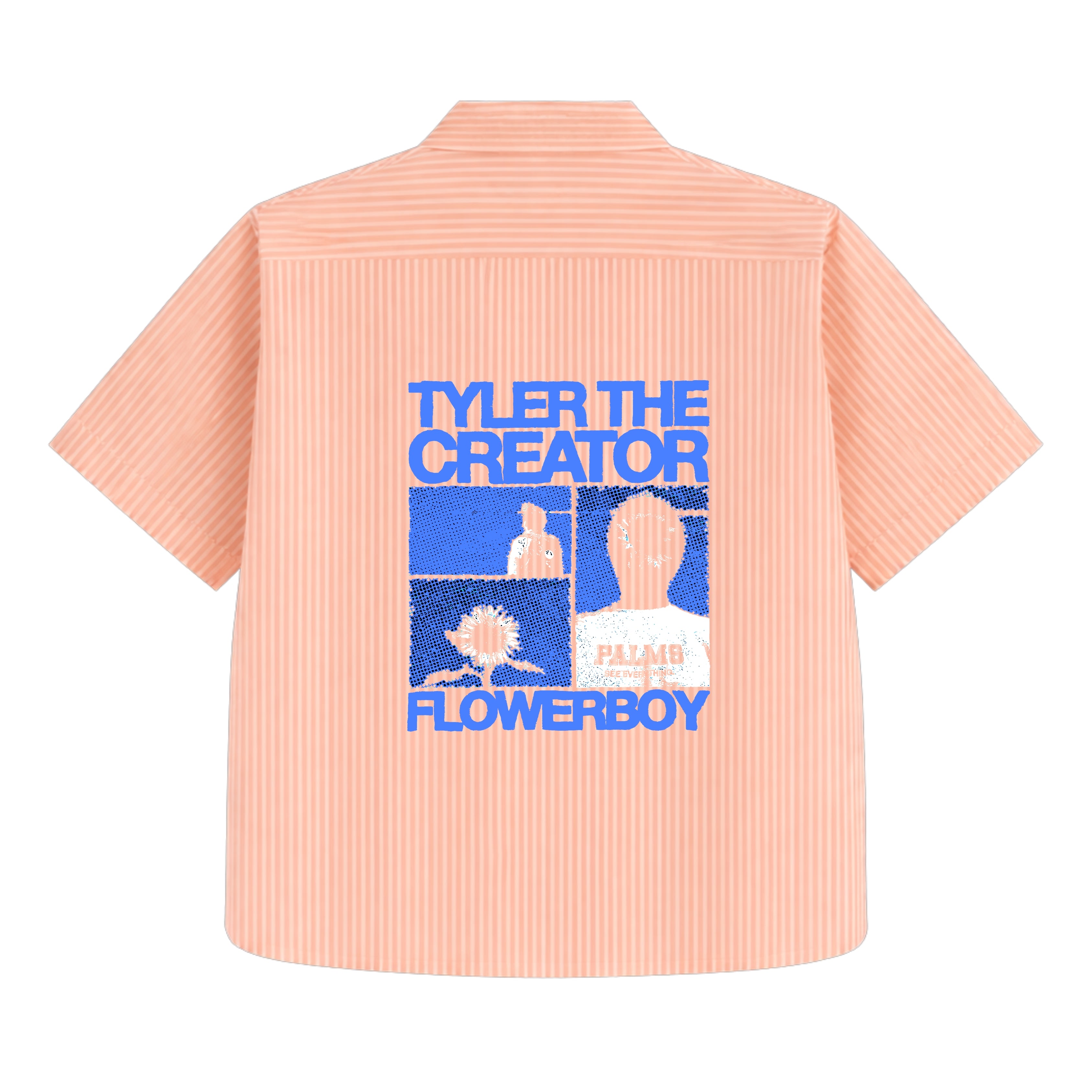 Peach Creator Stripe Oversized Shirt