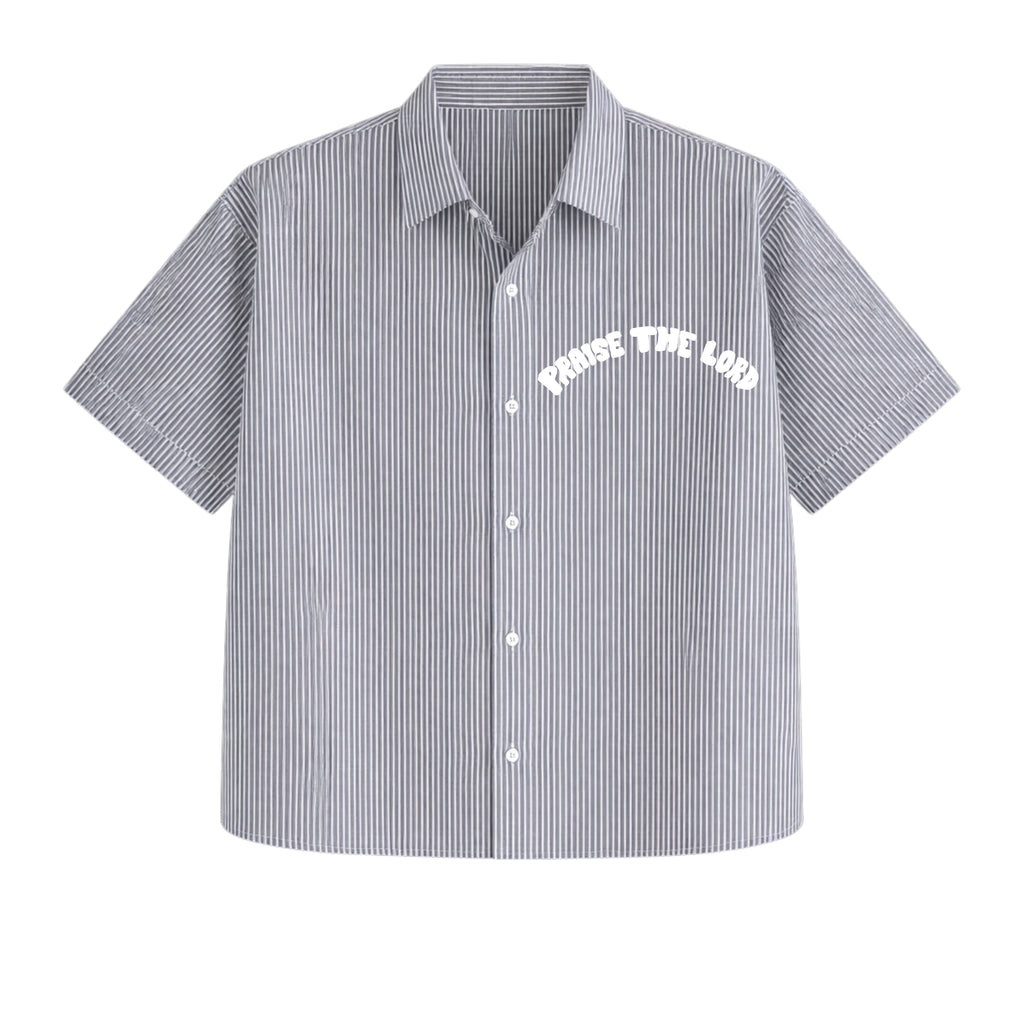 Praise Lord Stripe Oversized Shirt