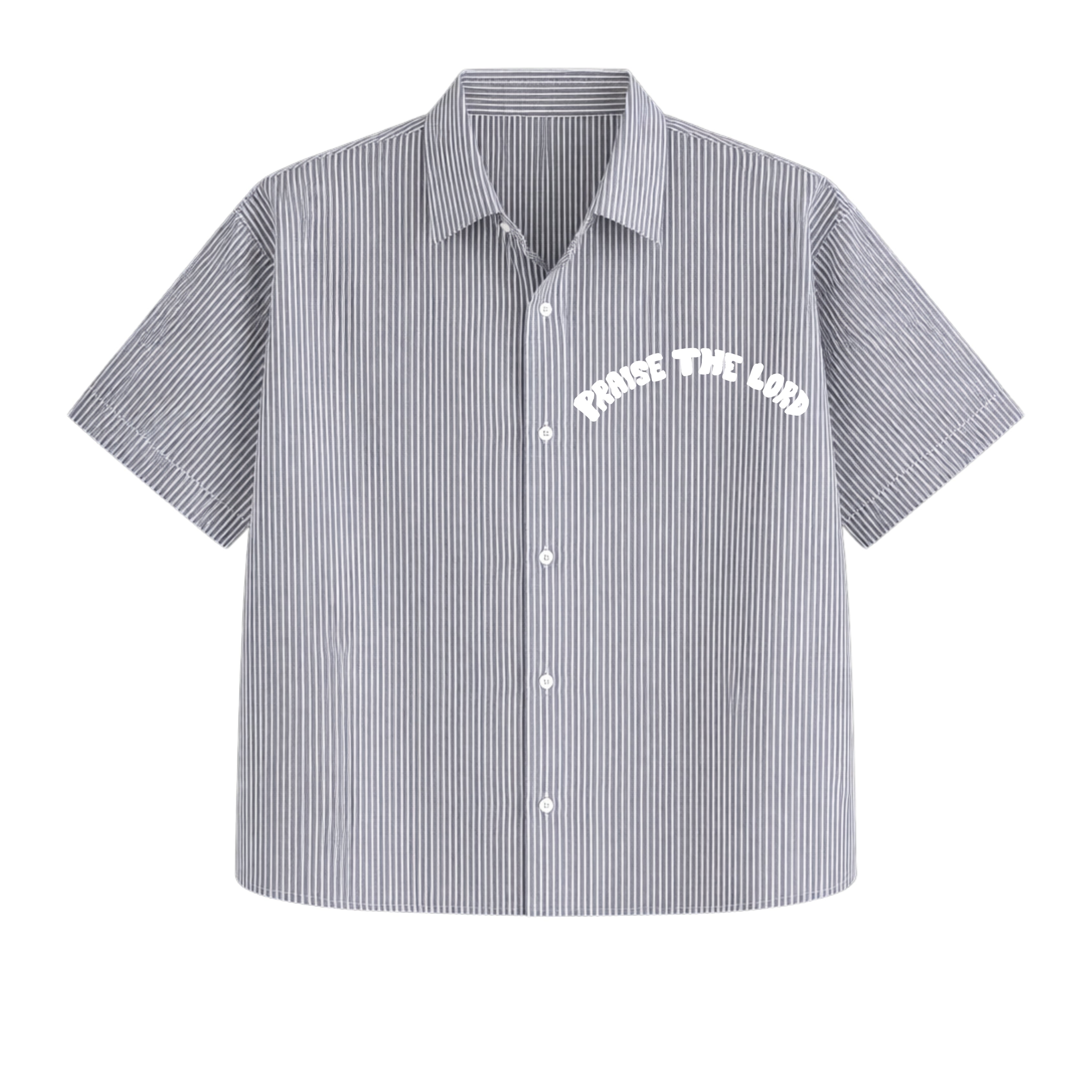 Praise Lord Stripe Oversized Shirt