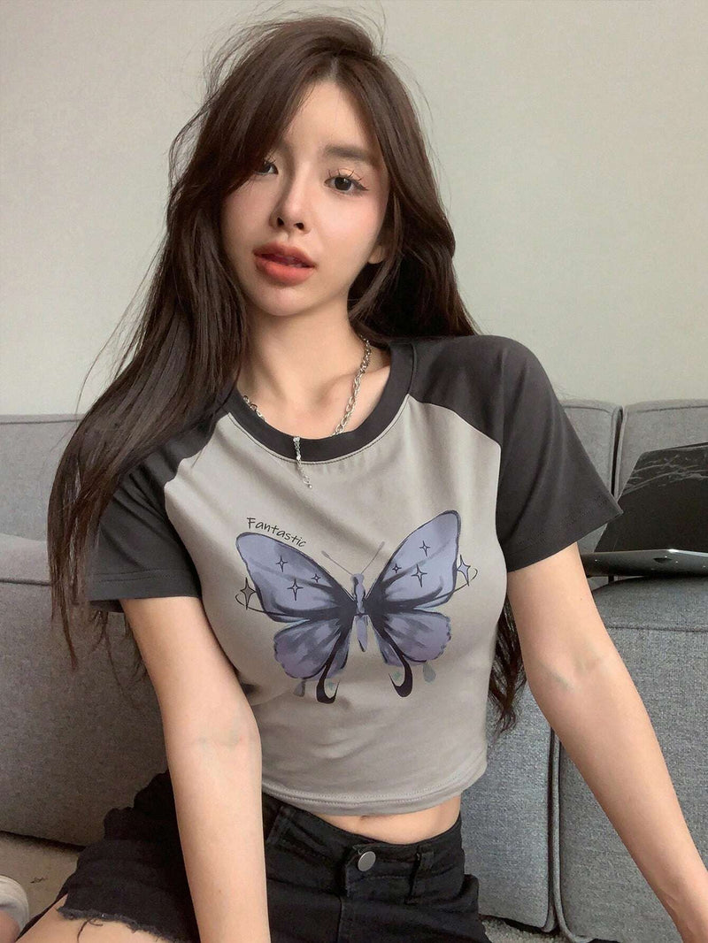 Butterfly Crop Tee