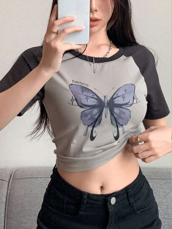 Butterfly Crop Tee