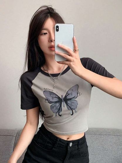 Butterfly Crop Tee