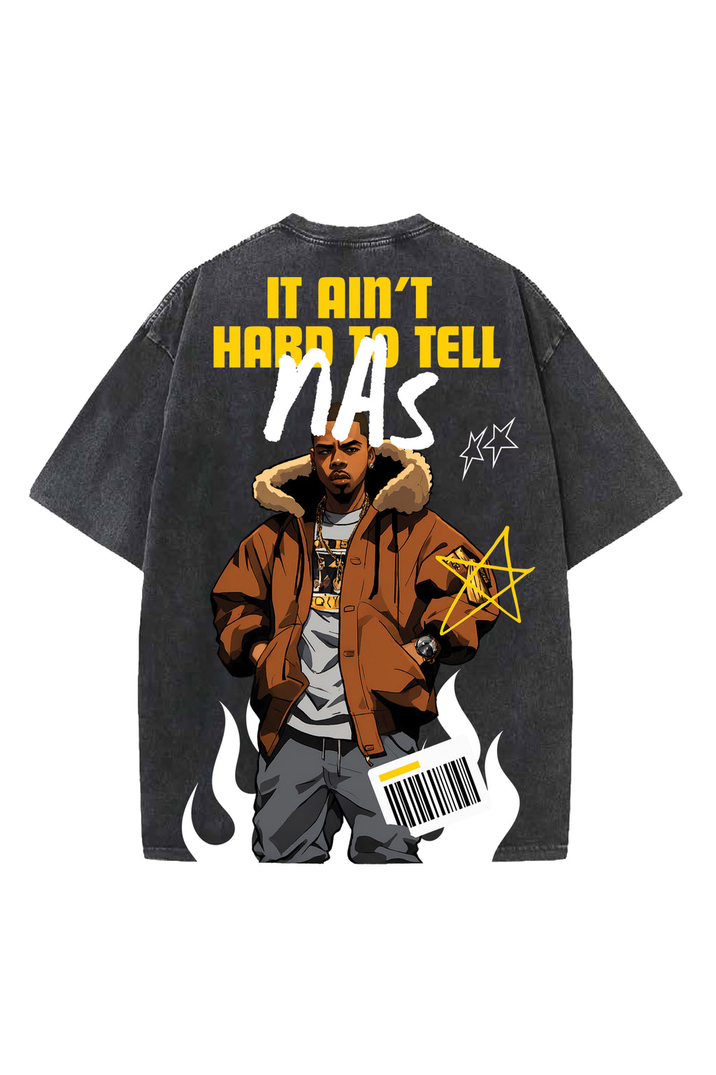 nAs It Ain't Hard To Tell Designed Oversized T-shirt