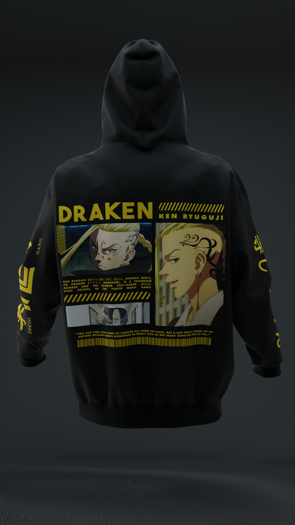 Draken Kun Oversized Designed Hoodie