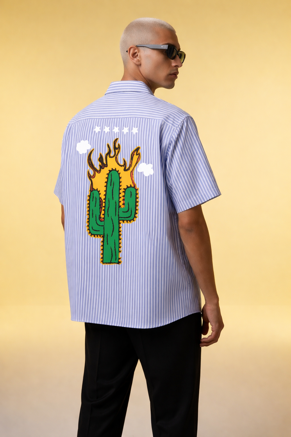 Jackboys Cactus Stripe Oversized Shirt
