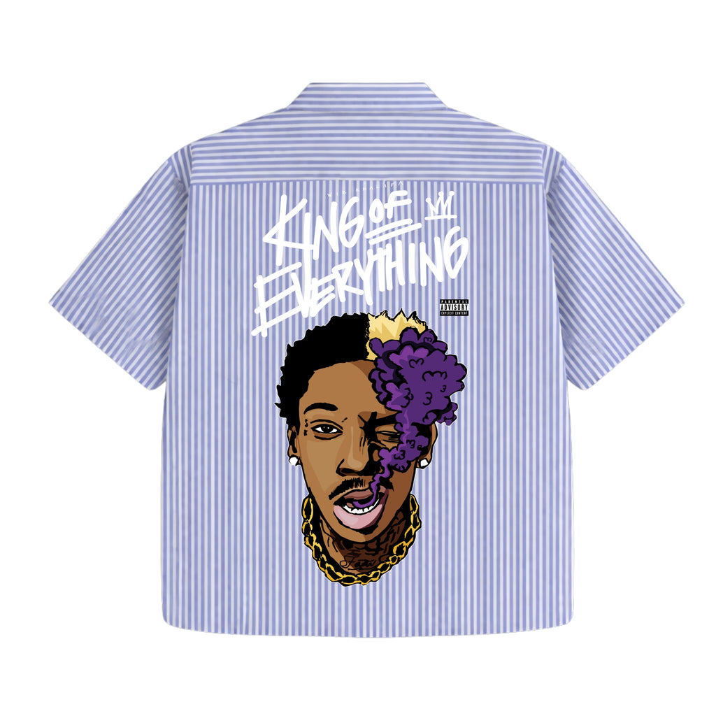 King of Everything Stripe Oversized Shirt