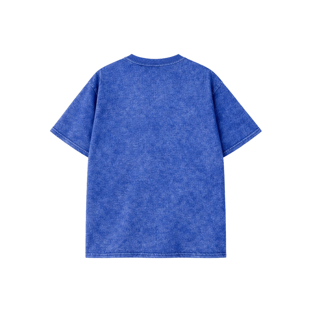 Blue Acid Wash Oversized Tee