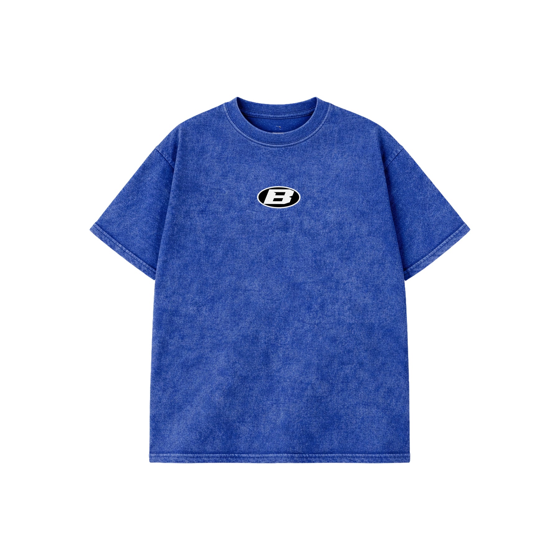 Blue Acid Wash Oversized Tee
