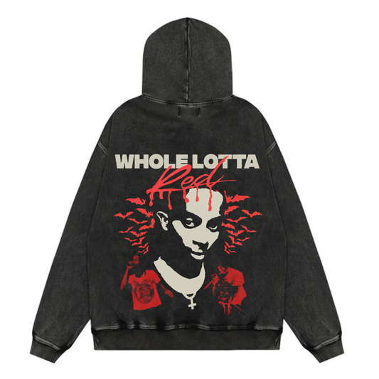 Playboy Carti Acid Wash Oversized Hoodie