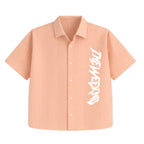 Peach Weekend Stripe Oversized Shirt