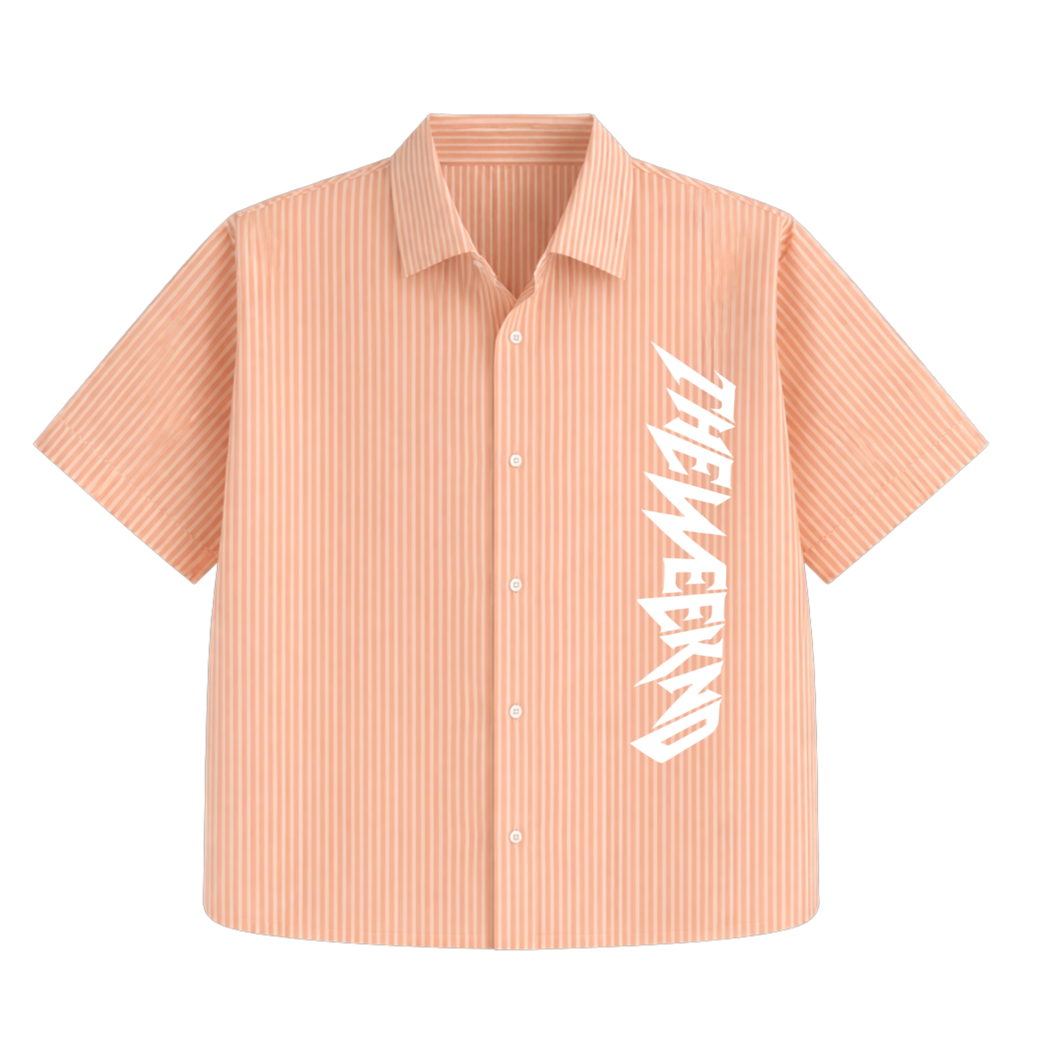 Peach Weekend Stripe Oversized Shirt