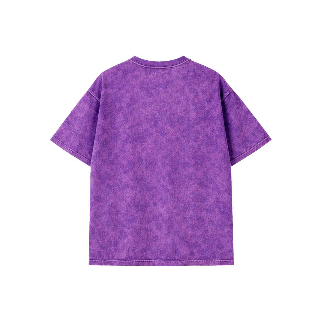 Purple Acid Wash Oversized Tee