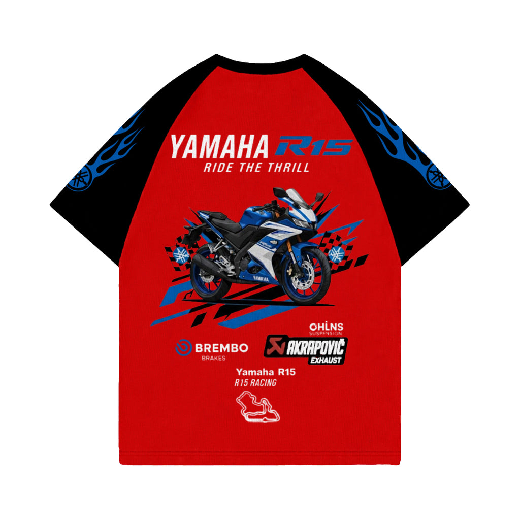 R15 Track Flame Oversized Tee