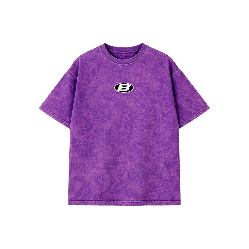 Purple Acid Wash Oversized Tee