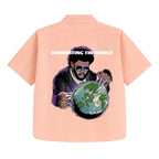 Peach Weekend Stripe Oversized Shirt