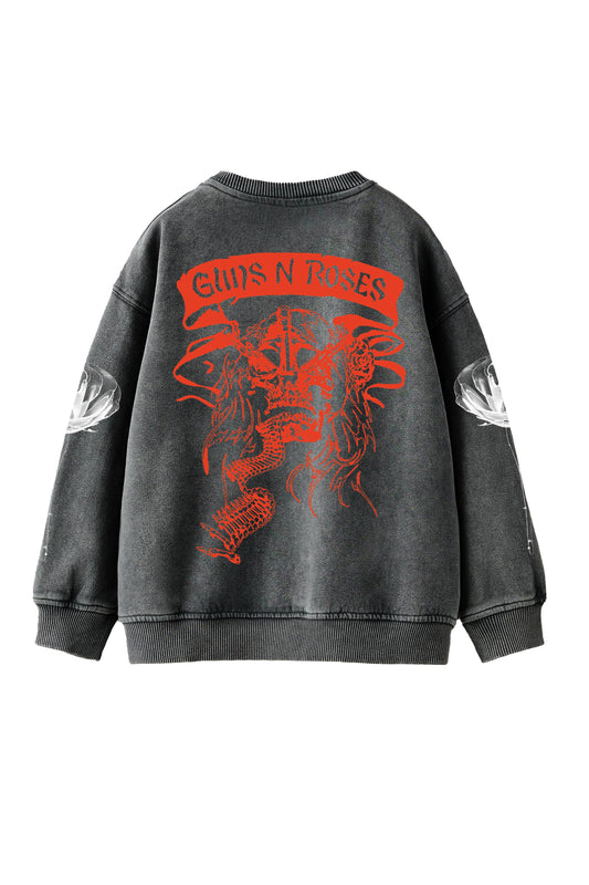 Guns N Roses Designed Oversized Sweatshirt