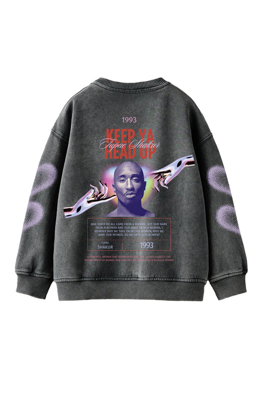 Tupac Shakur Designed Oversized Sweatshirt