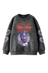 Tupac Shakur Designed Oversized Sweatshirt