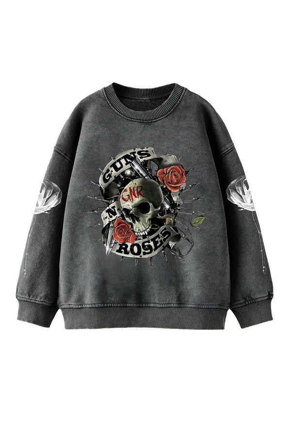 Guns N Roses Designed Oversized Sweatshirt