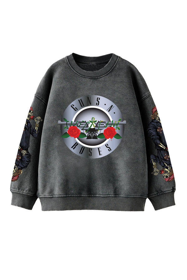 Guns N Roses Designed Oversized Sweatshirt