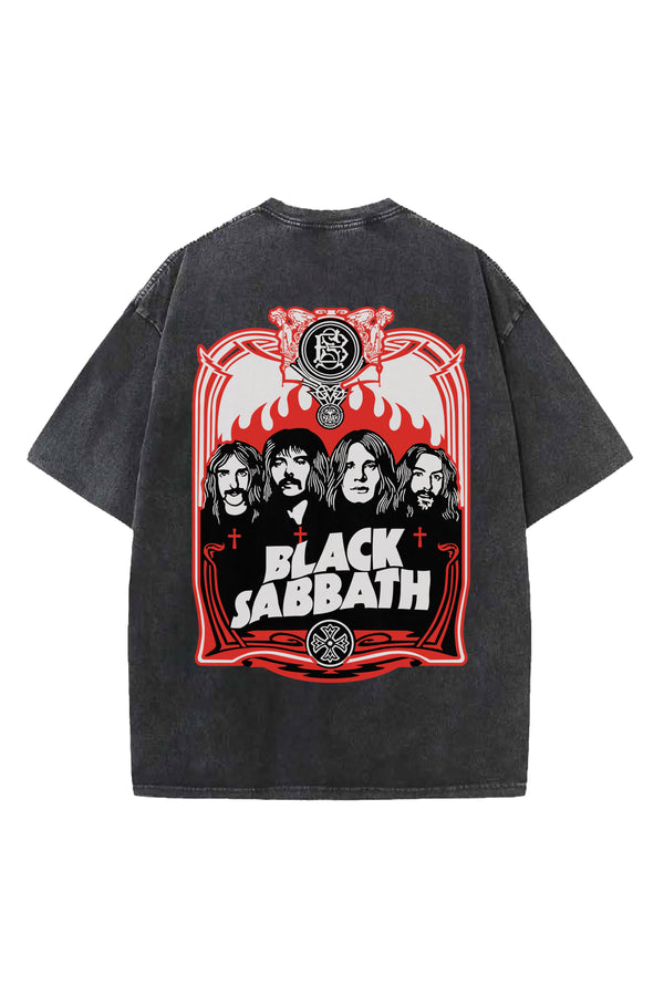 Black Sabbath Designed Vintage Oversized T-shirt