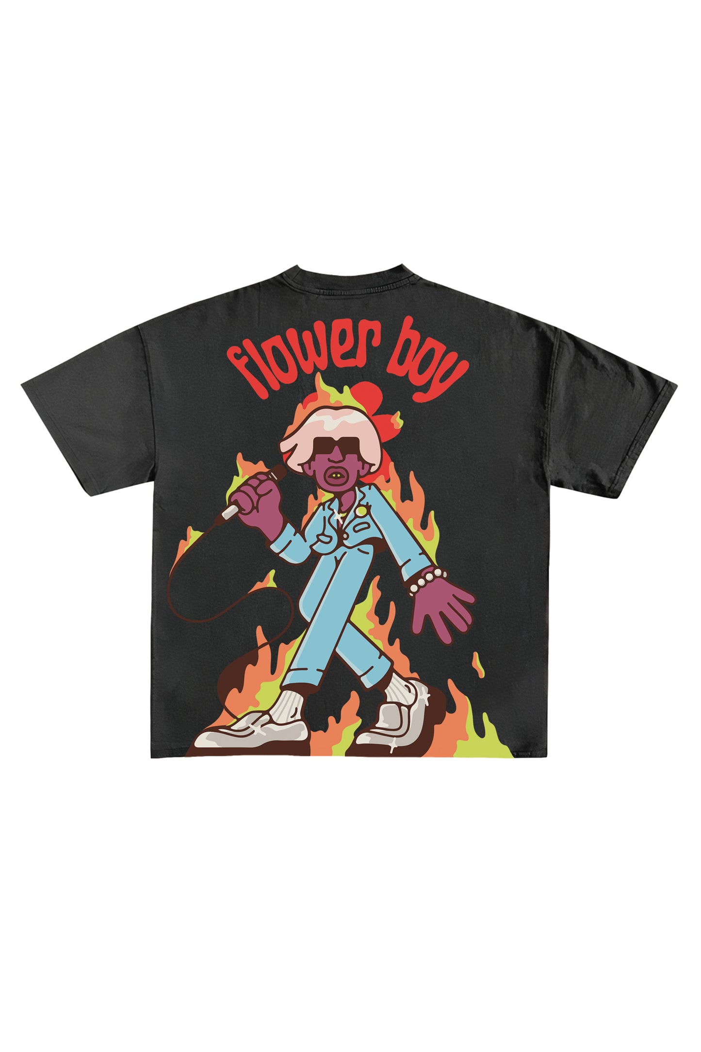 Flower Boy Designed Oversized T-shirt