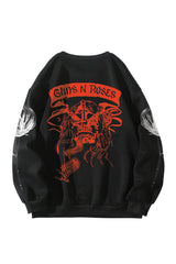 Guns N Roses Designed Oversized Sweatshirt