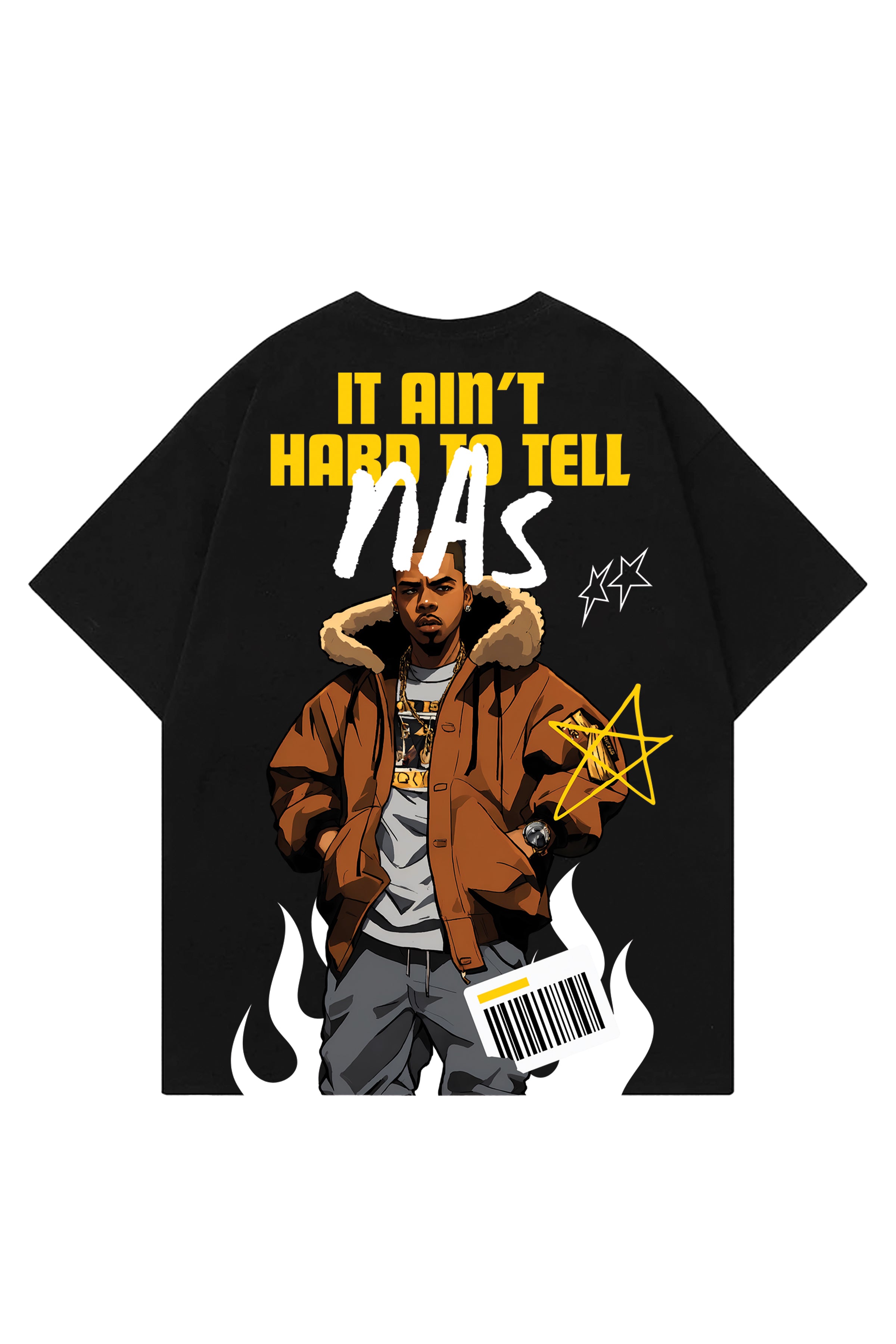 nAs It Ain't Hard To Tell Designed Oversized T-shirt