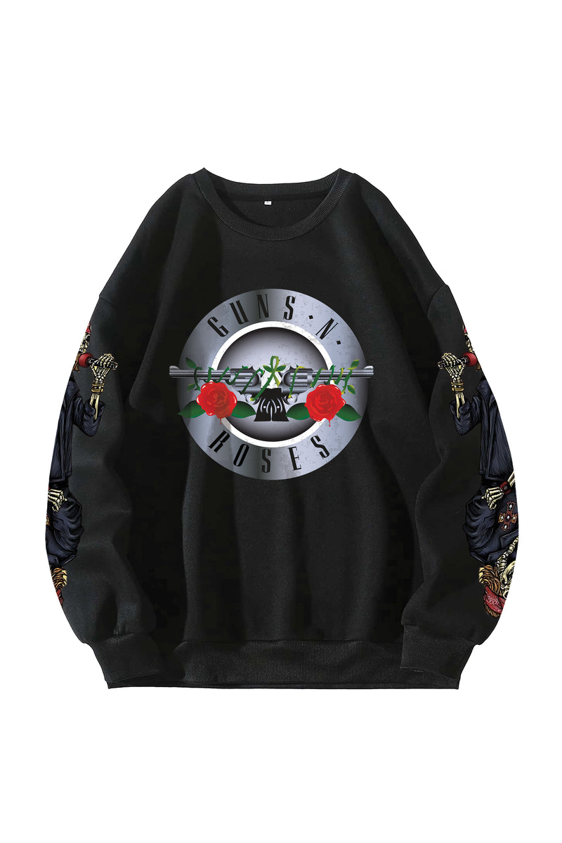 Guns N Roses Designed Oversized Sweatshirt