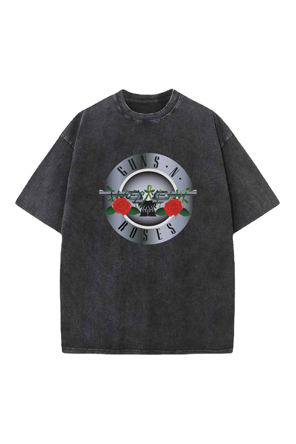 Guns N Roses Designed Vintage Oversized T-shirt
