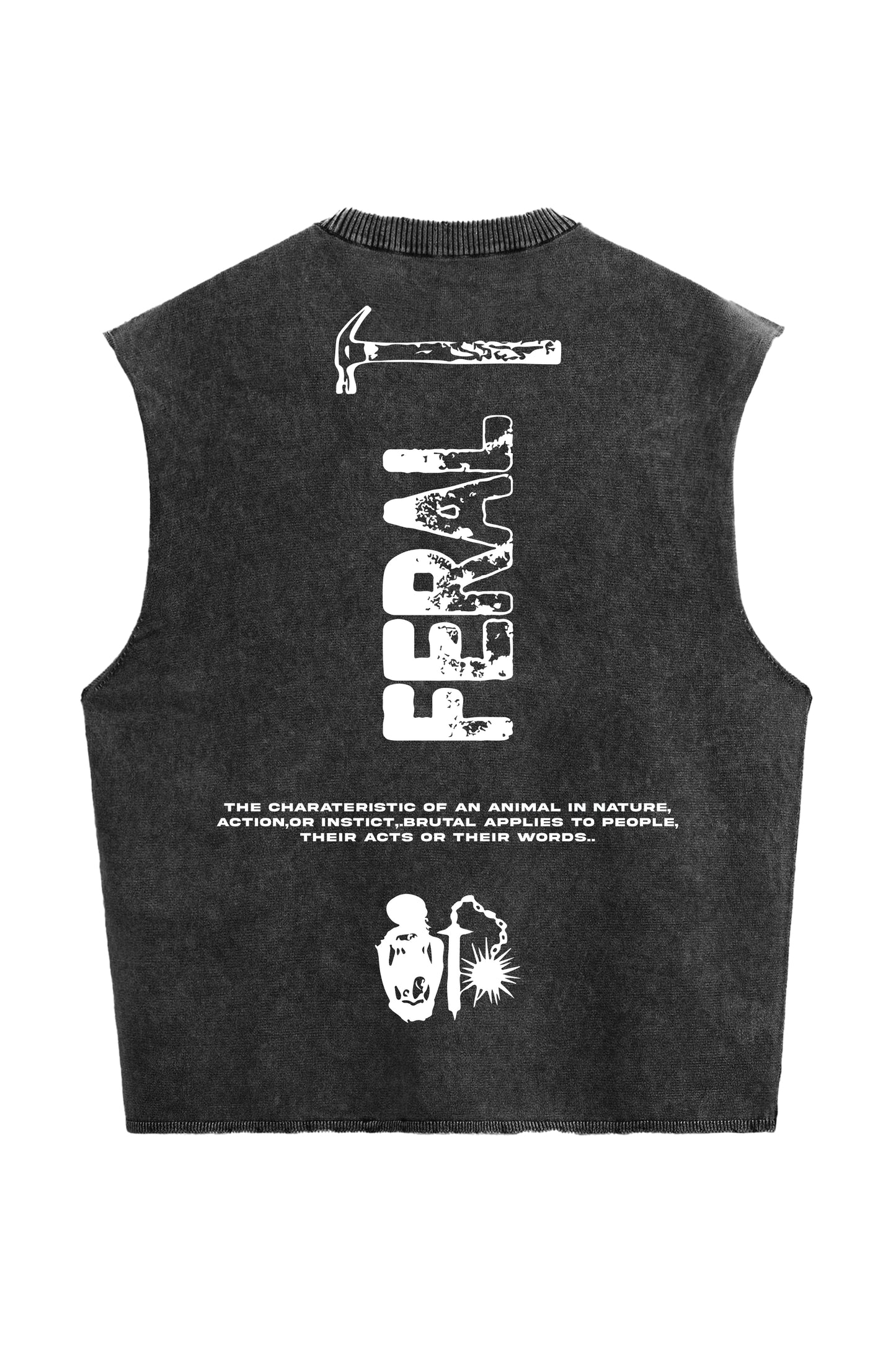 Feral Designed Vintage Oversized Vest