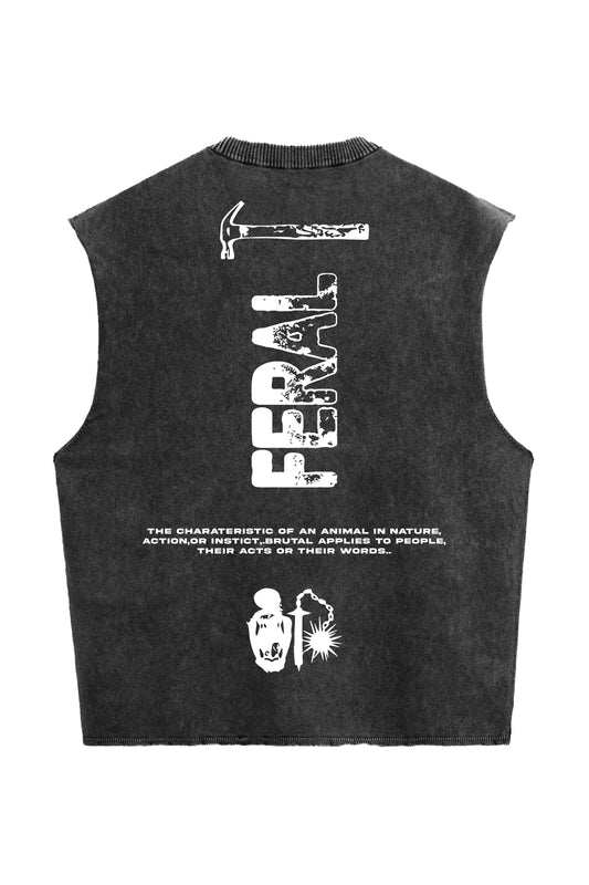 Feral Designed Vintage Oversized Vest