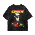 Eminem x Superhero Acid Wash Oversized Tee