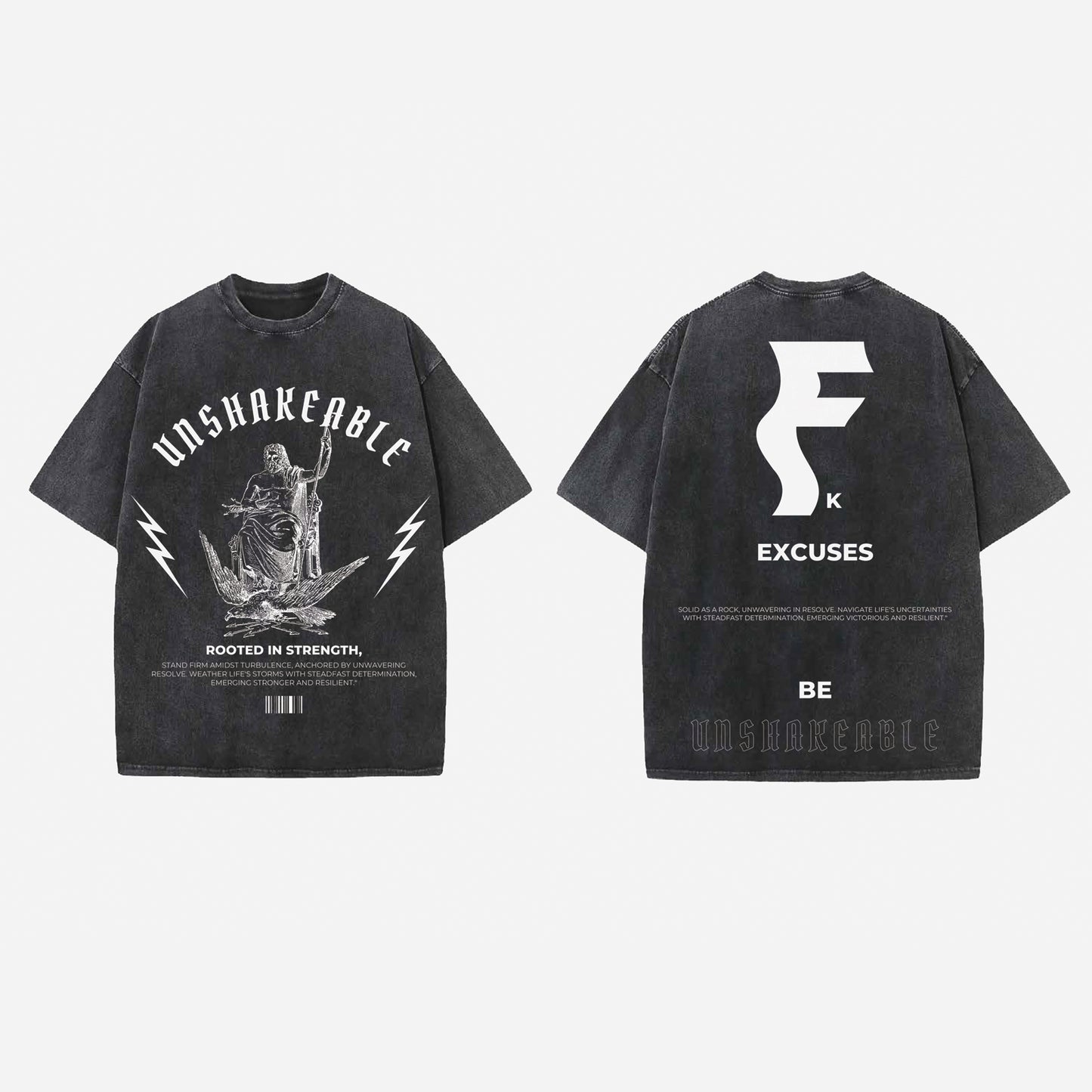 F Excuses Designed Vintage Oversized T-shirt