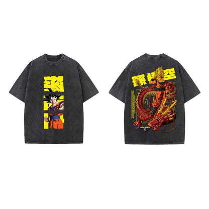 Son Goku Designed Vintage Oversized T-shirt