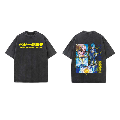 Prince Vegeta Designed Vintage Oversized T-shirt