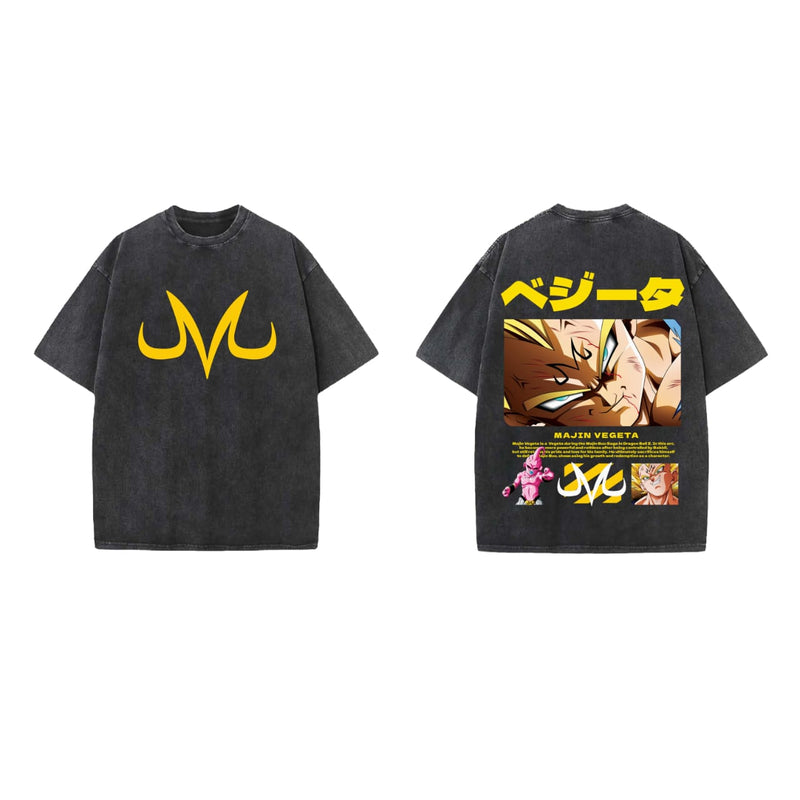 Majin Vegeta Designed Vintage Oversized T-shirt