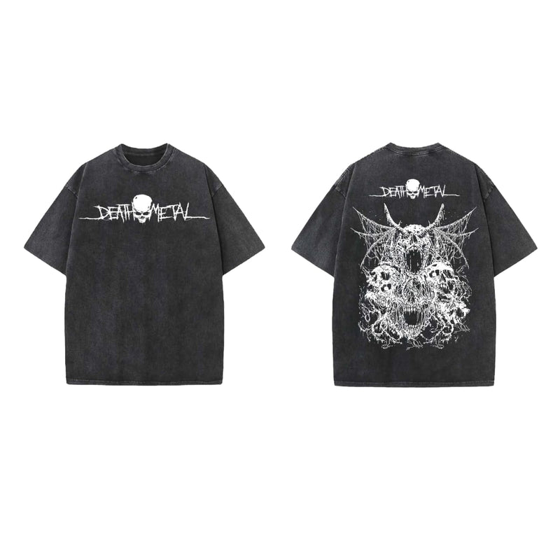 Death Metal Designed Vintage Oversized T-shirt