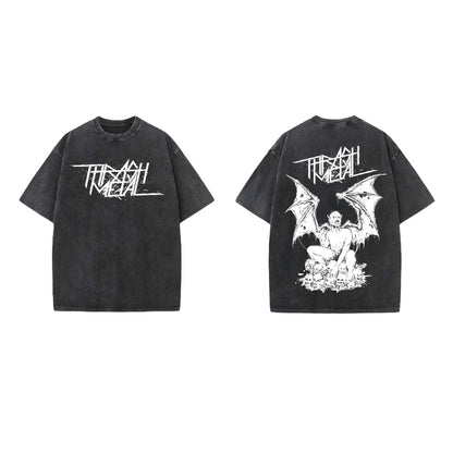 Thrash Metal Designed Vintage Oversized T-shirt