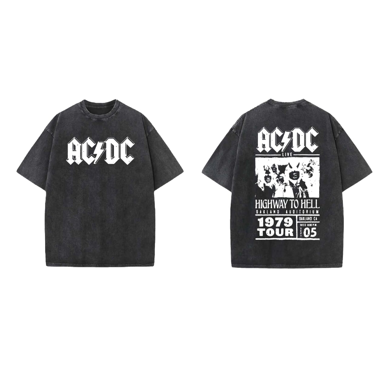 ACDC Designed Vintage Oversized T-shirt