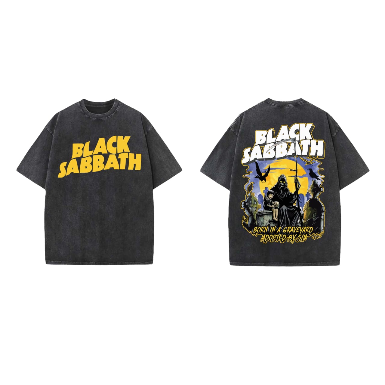 Black Sabbath Designed Vintage Oversized T-shirt