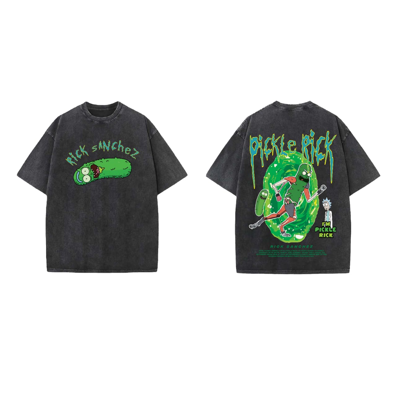Pickle Rick Designed Vintage Oversized T-shirt