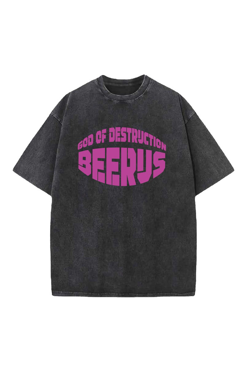 Beerus God Of Destruction Designed Vintage Oversized T-shirt