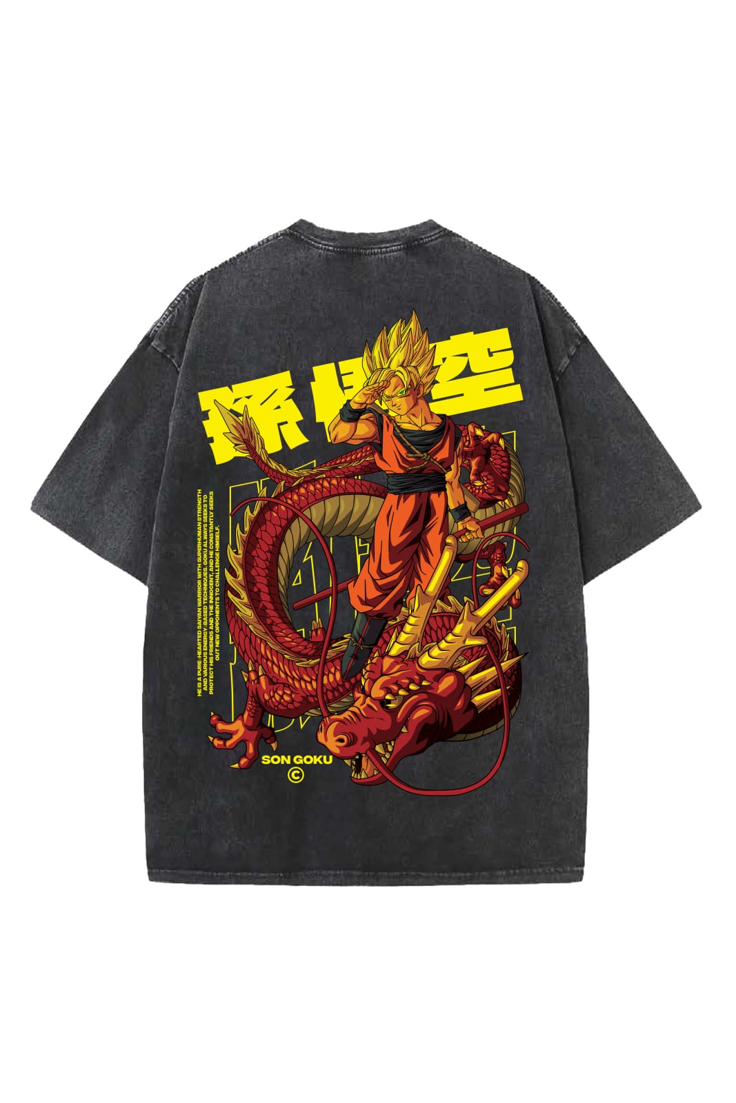 Son Goku Designed Vintage Oversized T-shirt