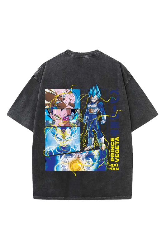 Prince Vegeta Designed Vintage Oversized T-shirt